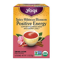 יוגי תה פריחת היביסקוס פיקנטית לאנרגיה חיובית 16 שקיקים - מבית Yogi Tea