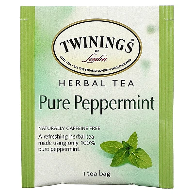 טווינינגס תה צמחים נענע חריפה טהורה נטול קפאין 25 שקיקי - מבית Twinings