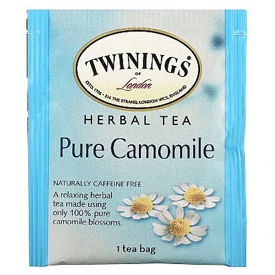 טווינינגס תה צמחים קמומיל טהור נטול קפאין 25 שקיקי - מבית Twinings