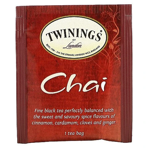 טווינינגס תה צ׳אי בשקיות 25 יחידות - מבית Twinings טווינינגס תה צ׳אי בשקיות 25 יחידות - מבית Twinings