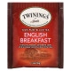 תה שחור טווינינגס אינגליש ברקפסט English Breakfast בשקיות 100 יחידות - מבית Twinings