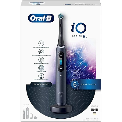 אורל בי iO8 מברשת שיניים חשמלית צבע שחור - מבית Oral B