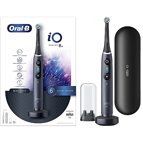 אורל בי iO8 מברשת שיניים חשמלית צבע שחור - מבית Oral B