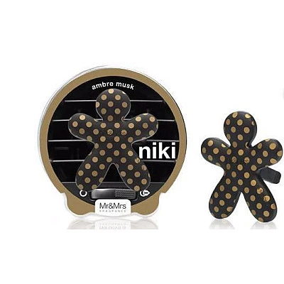 מטהר אוויר לרכב NIKI בניחוח עדין - אמבר מאסק - מבית Mr & Mrs Fragrance
