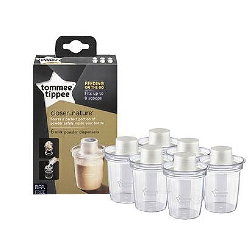שישה מיכלים לאבקת חלב - הכי טבעי טומי טיפי - מבית Tommee Tippee