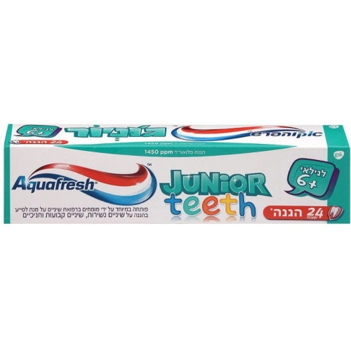 אקווה פרש JUNIOR משחת שיניים לילדים +6 - 50 מ"ל