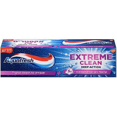 אקווה פרש משחת שיניים אקסטרים קלין דיפ 75 מ"ל