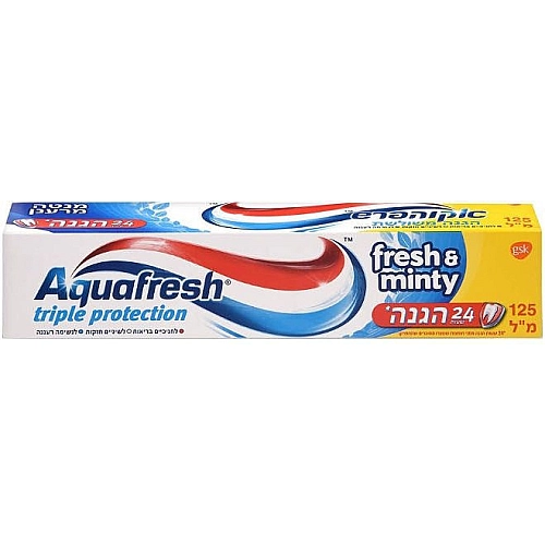 אקווה פרש משחת שיניים מנטה מרענן 125 מ"ל