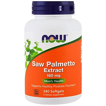  תמצית סו פלמטו Saw Palmetto דקל ננסי 160 מ"ג - 240 כמוסות מבית NOW FOODS