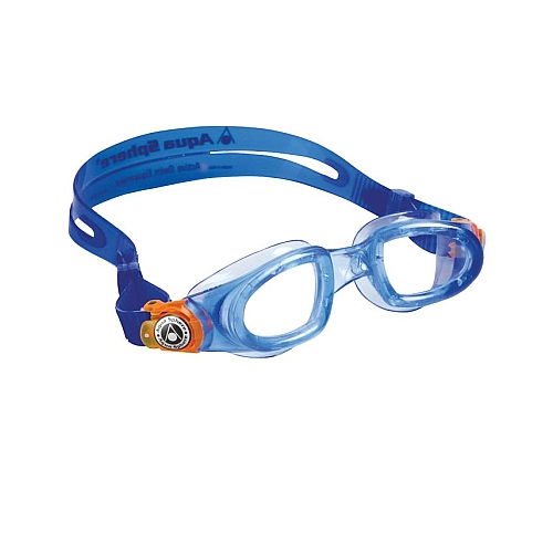 משקפת שחיה Moby Kid צבע כחול ופס כתום - מבית Aqua Sphere