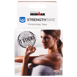 קינזיו טייפ איכותי - צבע חום בהיר - 5 מטר - 20 רצועות חתוכות באריזה - מבית Strengthtape