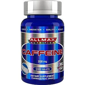קפאין 200 מ"ג - 100 טבליות מבית ALLMAX