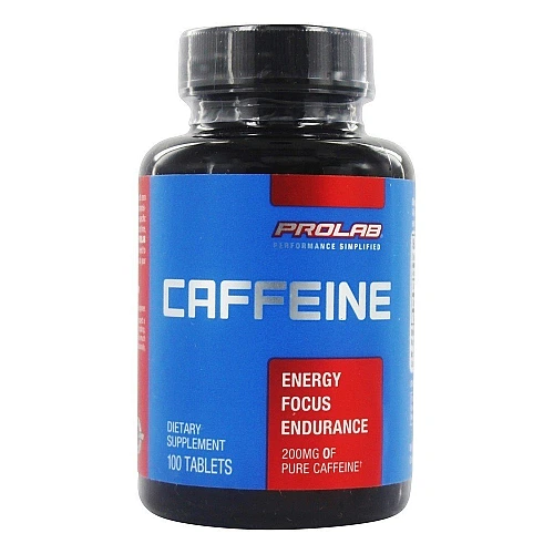 קפאין 200 מ"ג - 100 כדורים מבית PROLAB