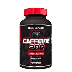 קפאין 200 מ"ג - ספיגה מהירה - 60 גל בקפסולות מבית Nutrex Research Labs