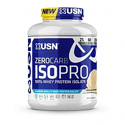 אבקת חלבון מי גבינה מבודד Zero Carb ISO Pro ללא סוכר ופחמימה בטעם וניל 2.04  ק"ג - מבית USN