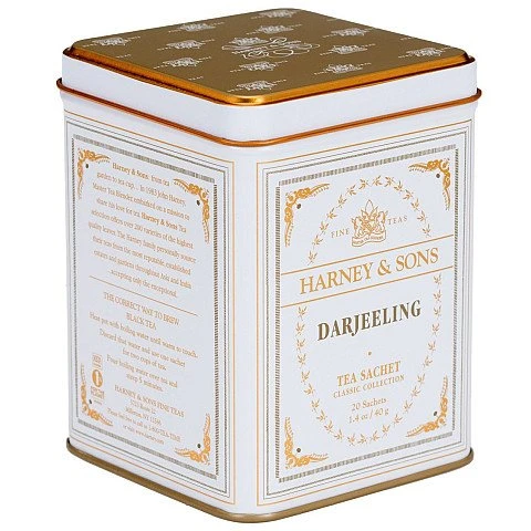 תה הודי דארג'ילינג Darjeeling בפחית 40 גרם 20 שקיות - מבית Harney & Sons תה הודי דארג'ילינג Darjeeling בפחית 40 גרם 20 שקיות - מבית Harney & Sons