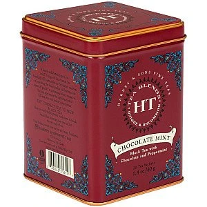 תה שחור סיני שוקולד מנטה Chocolate Mint בפחית 40 גרם 20 שקיות - מבית Harney & Sons