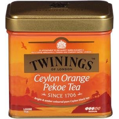 תה שחור ציילון טווינינגס אורנג' פקו Ceylon Orange Pekoe בפחית 100 גרם - מבית Twinings