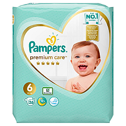 פמפרס פרימיום חיתולים 13+ ק"ג - שלב 6