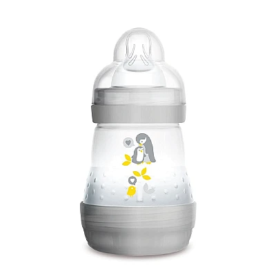 מאמ בקבוק אנטי קוליק לתינוק 0+ אפור - 160 מ"ל - מבית MAM