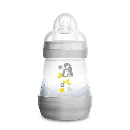 מאמ בקבוק אנטי קוליק לתינוק 0+ אפור - 160 מ"ל - מבית MAM