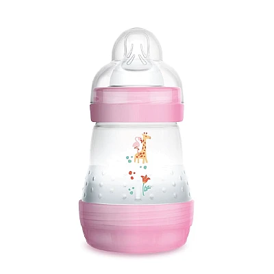 מאמ בקבוק אנטי קוליק לתינוק 0+ ורוד - 160 מ"ל - מבית MAM