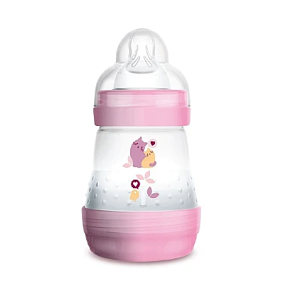 מאמ בקבוק אנטי קוליק לתינוק 0+ צבע ורוד - 160 מ"ל - מבית MAM