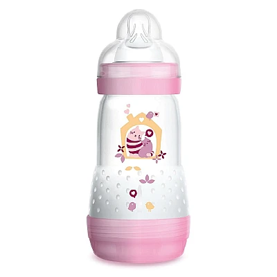 מאמ בקבוק אנטי קוליק לתינוק 2+ ורוד - 260 מ"ל - מבית MAM