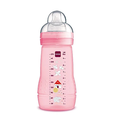 מאמ בקבוק הזנה לתינוק 2+ ורוד - 270 מ"ל - מבית MAM