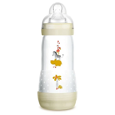 מאמ בקבוק הזנה לתינוק התחלה קלה בלי גזים 4+ לבן - 320 מ"ל - מבית MAM