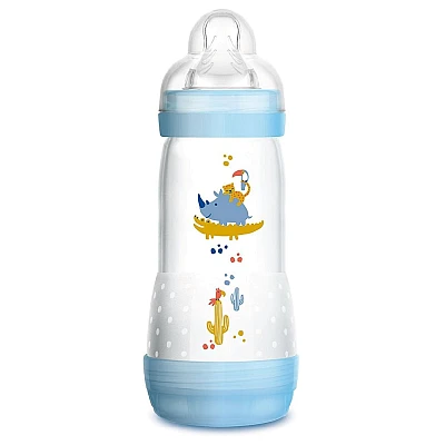 מאמ בקבוק הזנה לתינוק התחלה קלה בלי גזים 4+ תכלת - 320 מ"ל - מבית MAM