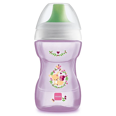 מאמ כוס נגד נזילות תכלת 8+ סגול - 270 מ"ל - מבית MAM