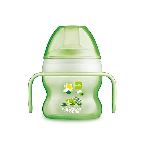 מאמ כוס שתייה עם ידיות 4+ ירוק - 150 מ"ל - מבית MAM