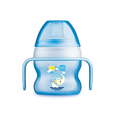 מאמ כוס שתייה עם ידיות 4+ כחול - 150 מ"ל - מבית MAM