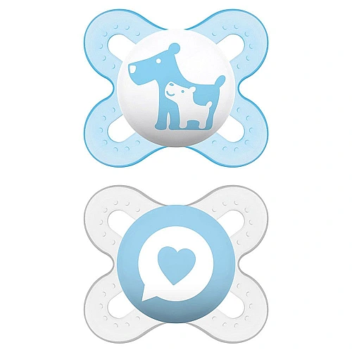 מאמ מוצץ זמן לאהבה לטקס 0-2 חודשים תכלת - 2 יחידות - מבית MAM