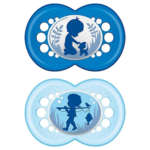 מאמ מוצץ סיליקון 16+ חודשים כחול - 2 יחידות - מבית MAM