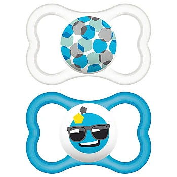 מאמ מוצץ סיליקון אייר 16+ חודשים כחול - 2 יחידות - מבית MAM