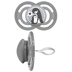 מאמ פרפקט זמן לאהבה מוצץ סיליקון 6+ חודשים אפור - 1 יחידה - מבית MAM