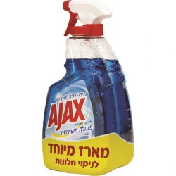 אג'קס מארז מיוחד ספריי לניקוי חלונות פעולה משולשת 2 יחידות 750 מ״ל