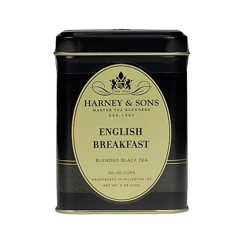 תה עלים שחור ארוחת בוקר אנגלית English Breakfast בפחית 112 גרם - מבית Harney & Sons תה עלים שחור ארוחת בוקר אנגלית English Breakfast בפחית 112 גרם - מבית Harney & Sons