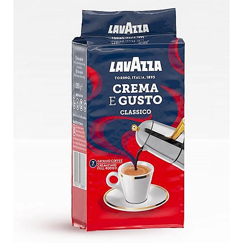 קפה טחון מוקה קרמה גוסטו Crema e Gusto חוזק 7 לוואצה 250 גרם