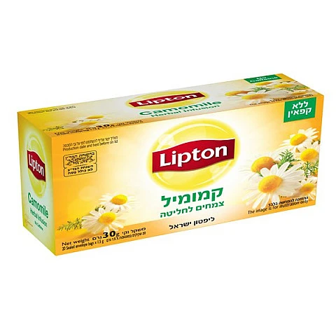 ליפטון תה קמומיל ללא קפאין 20 שקיקים