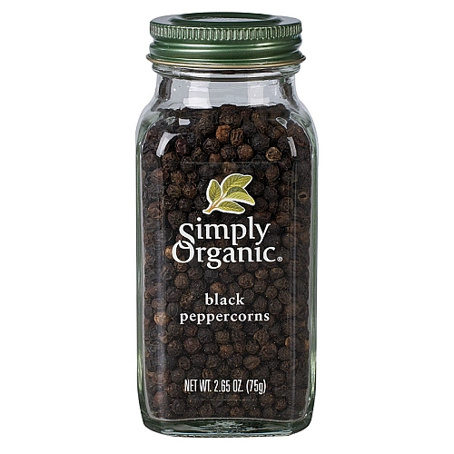 פלפל שחור שלם אורגני 75 גרם - Simply Organic