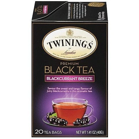 טווינינגס תה שחור פרימיום ענבי שועל Blackcurrant Breeze בשקיות 20 יחידות - מבית Twinings טווינינגס תה שחור פרימיום ענבי שועל Blackcurrant Breeze בשקיות 20 יחידות - מבית Twinings