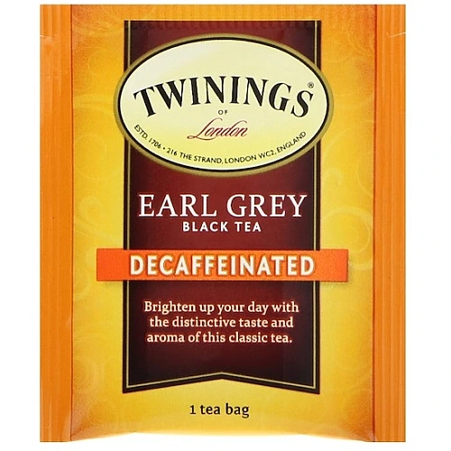 תה טווינינגס ארל גריי נטול קפאין Earl Grey בשקיות 25 יחידות - מבית Twinings