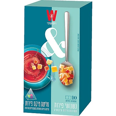 חליטת נשנושי פירות ומיקס פירות ויסוצקי 10 שקיקים