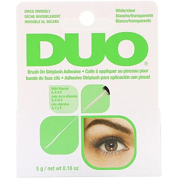 דואו דבק סרט ריסים למריחה לבן שקוף 5 גרם - מבית DUO