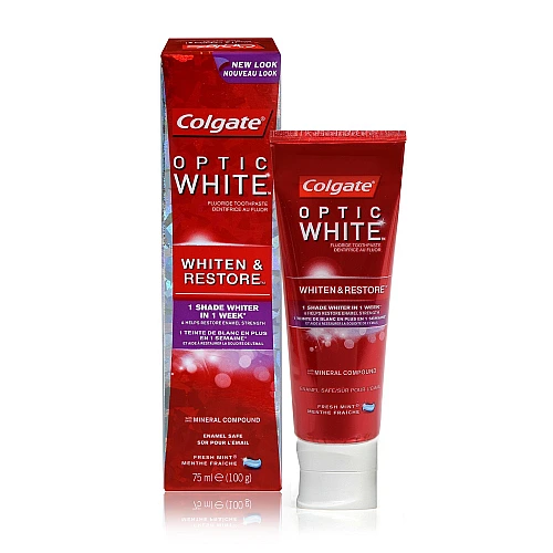 קולגייט אופטיק וייט משחה לשיניים חזקות ובהירות מדי יום 75 מ"ל - מבית Colgate