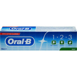 אורל בי 123 משחת שיניים עם פלואוריד 100 מ"ל
