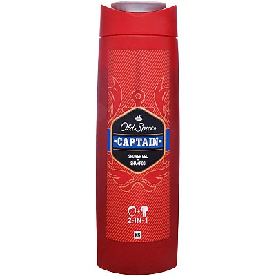 אולד ספייס ג'ל רחצה + שמפו CAPTAIN קפטן 400 מ"ל - מבית Old Spice